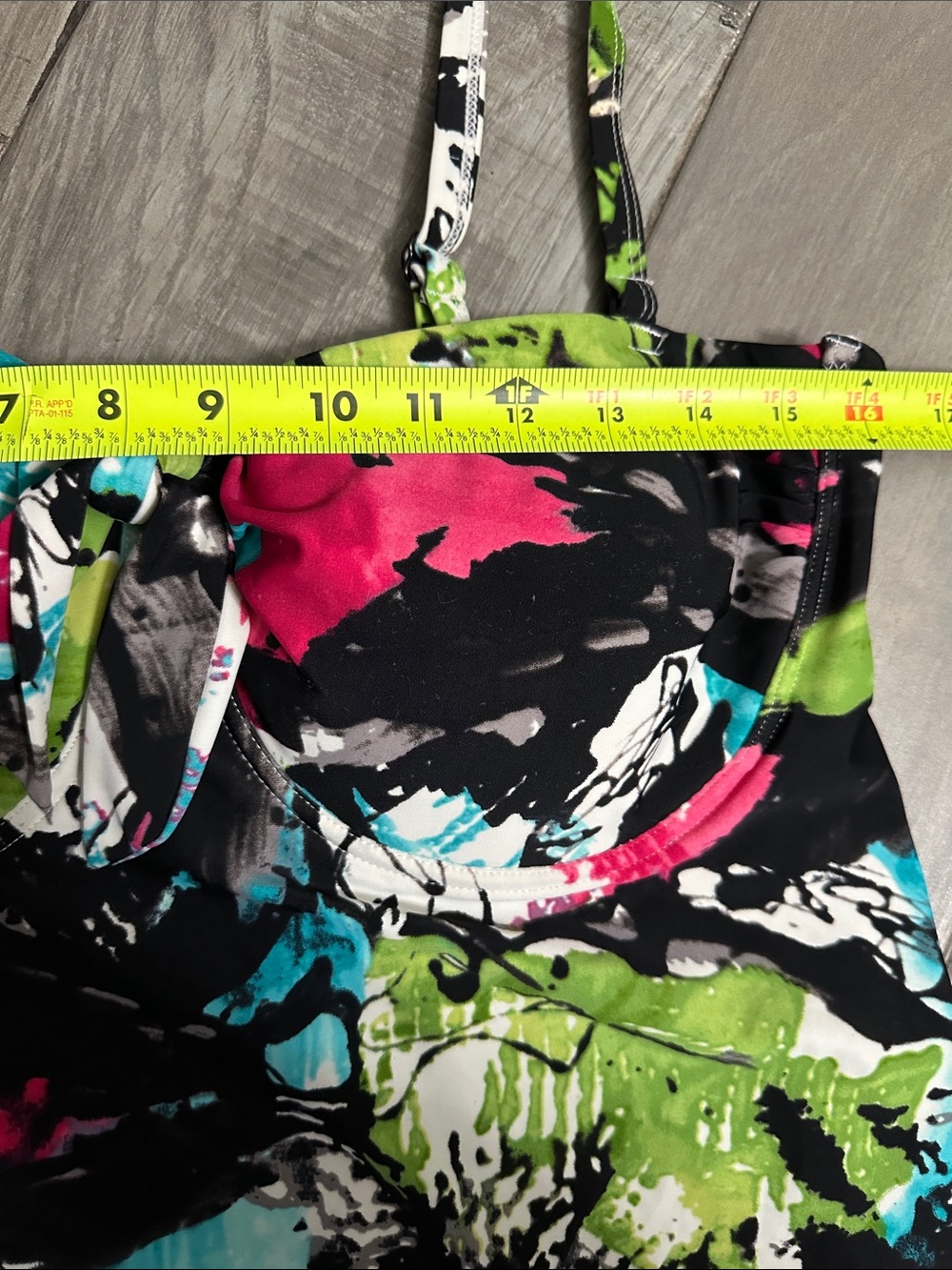 Croft & Barrow Floral Tankini Top Underwire Womens Size 18W - Picture 8 of 9